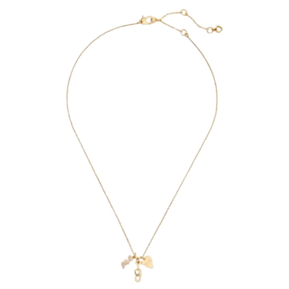 KATE SPADE • True Love Me, You, Us Multi-Charm Pendant Necklace - Picture 3 of 4